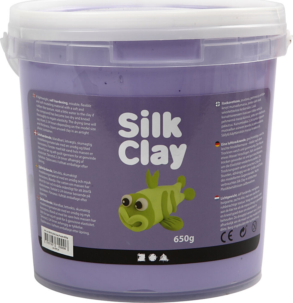 Silk Clay - Lilla - Modellervoks I Spand - 650 G