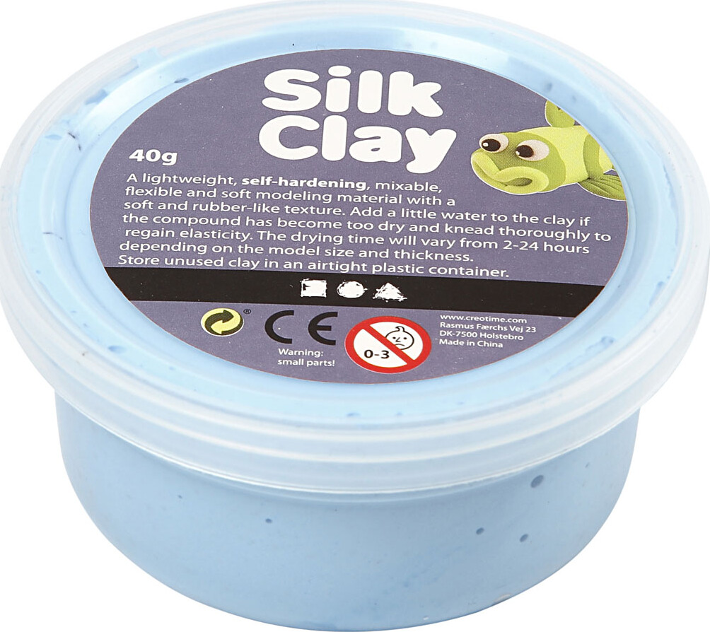Se Silk Clay - Neon Blå - Modellervoks - 40 G hos Gucca.dk