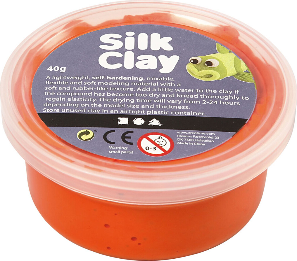 Se Silk Clay - Orange - Modellervoks - 40 G hos Gucca.dk
