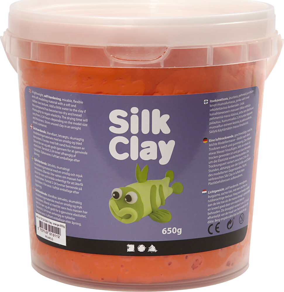 Silk Clay - Orange - Modellervoks I Spand - 650 G