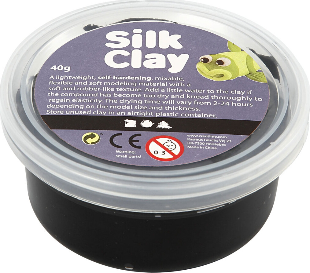 Billede af Silk Clay - Sort - Modellervoks - 40 G