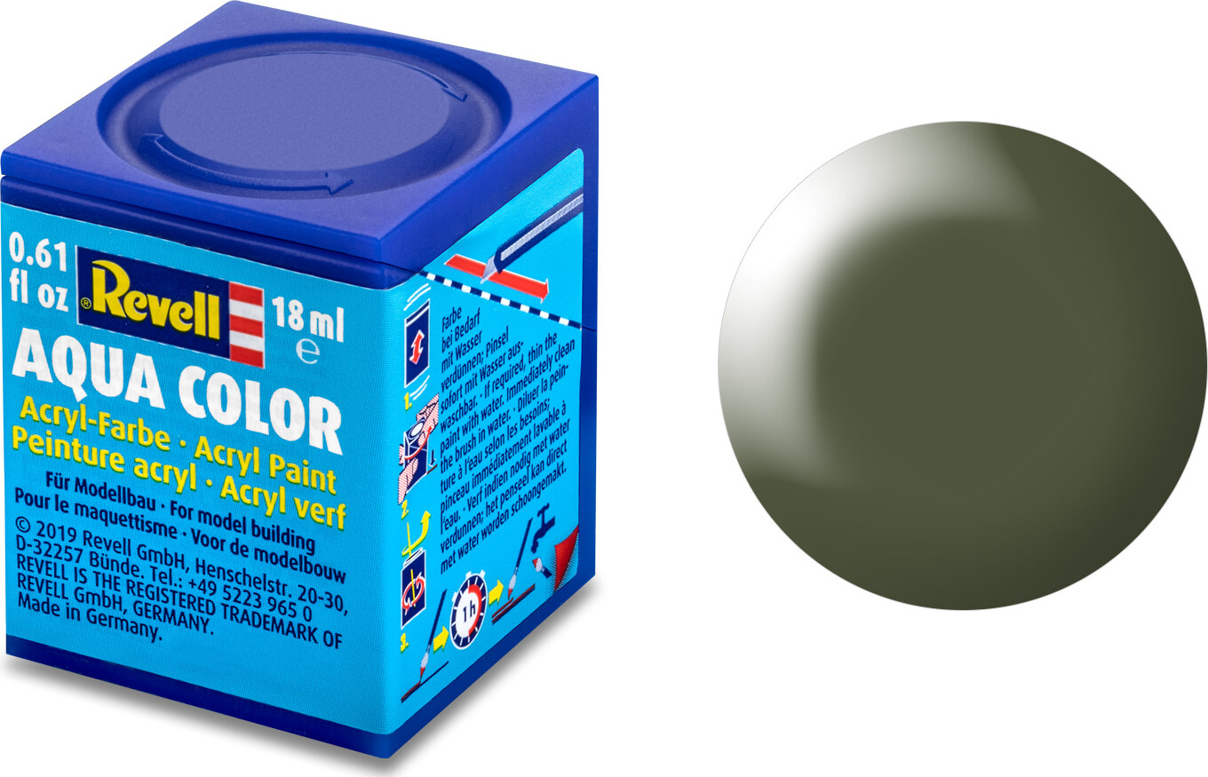 Se Revell - Maling - Aqua Color Silk Olive Green - Ral 6003 - 18 Ml - 36361 - Revell hos Gucca.dk