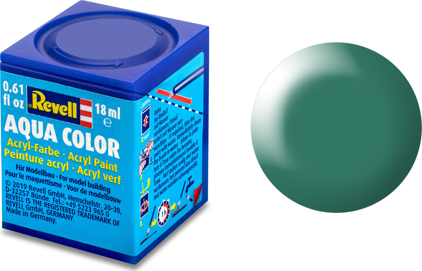 Revell - Maling - Aqua Color - Silk Patina Green - Ral 6000 - 18 Ml - 36365 - Revell