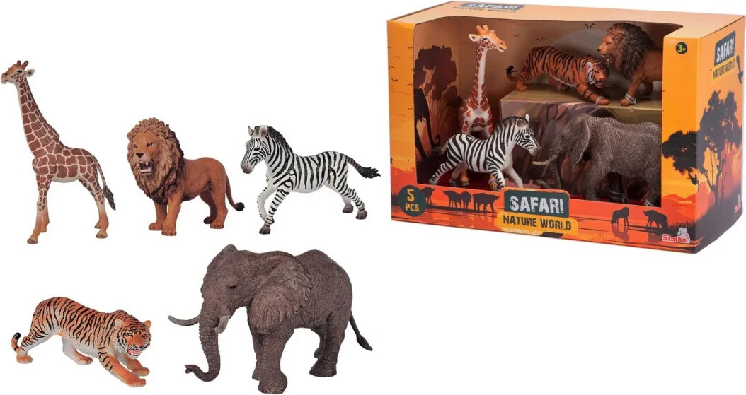 Safari - Nature World - Safari Dyr Legetøj Figur Sæt - Simba Toys