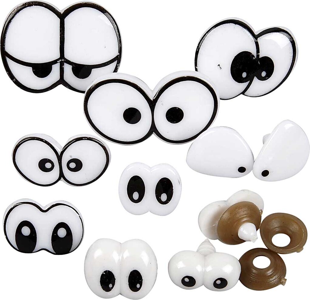 Sjove øjne - Str. 2-3 Cm - 200 Assorterede billede