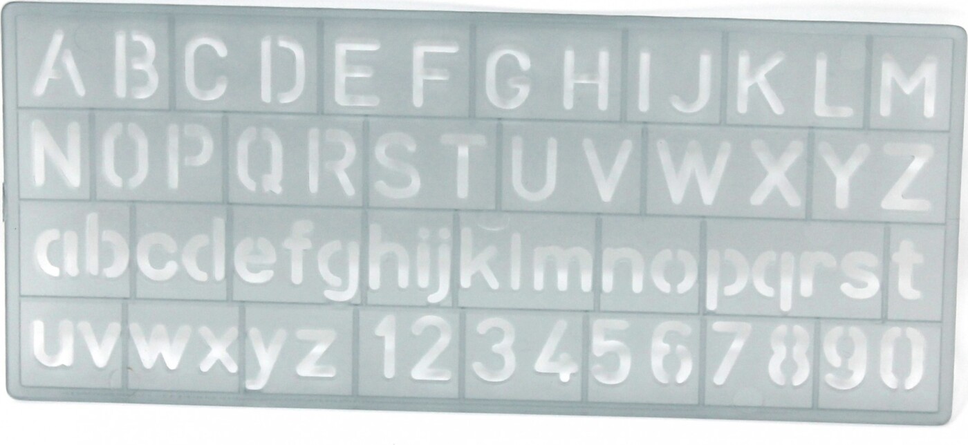 Skabelon 10 Mm - Bogstaver Og Tal - Rheita