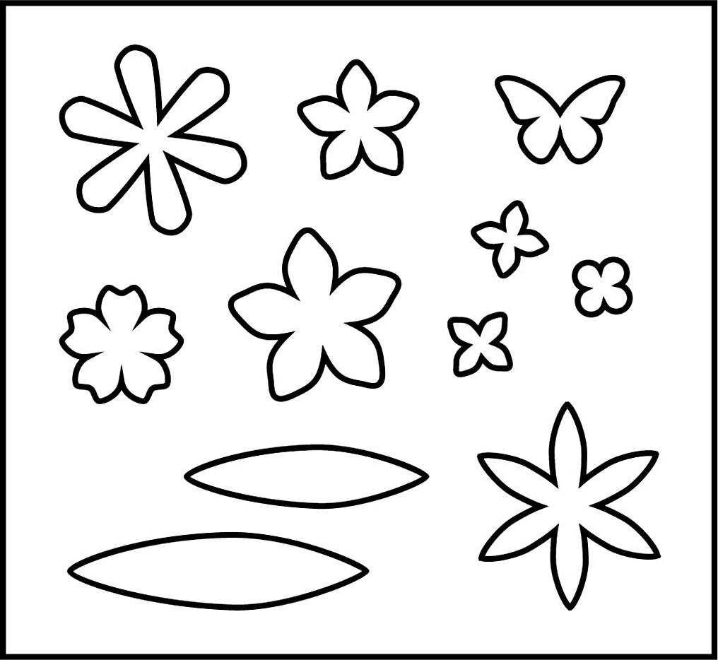 7: Skæreskabelon - Blomster - Str. 14x15,25 Cm - Tykkelse 15 Mm - 1 Stk.