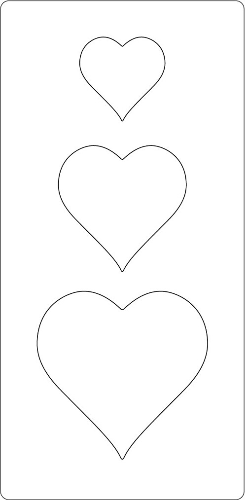 9: Skæreskabelon - Hjerte - Str. 15,2x30,37 Cm - Tykkelse 15 Mm - 1 Stk.