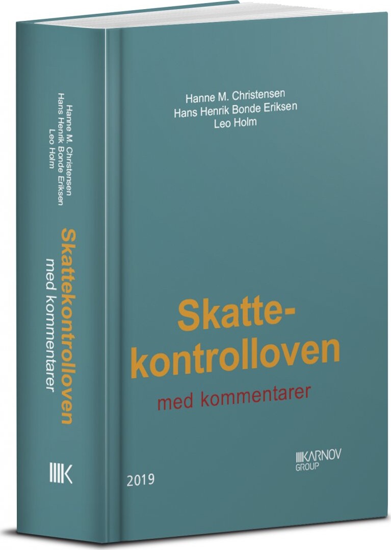 Skattekontrolloven Med Kommentarer - Hans Henrik Bonde Eriksen - Bog