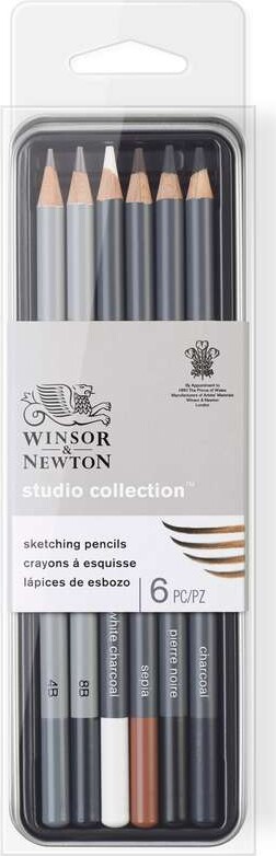 Skitseblyanter - 6 Stk - Studio Collection - Winsor & Newton
