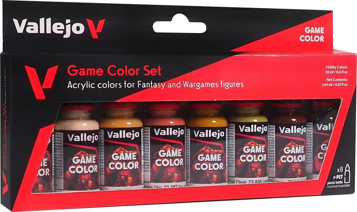 Vallejo - Game Color Maling Sæt - Skin Tone - 8x18 Ml - 72187