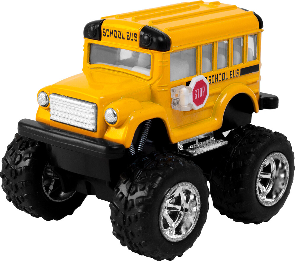 Skolebus Monster - Truck Med Pull - Back