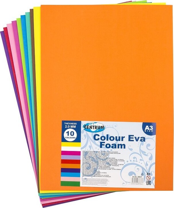 Skum A3 2,0 Mm - 10 Assorterede Farver - Centrum