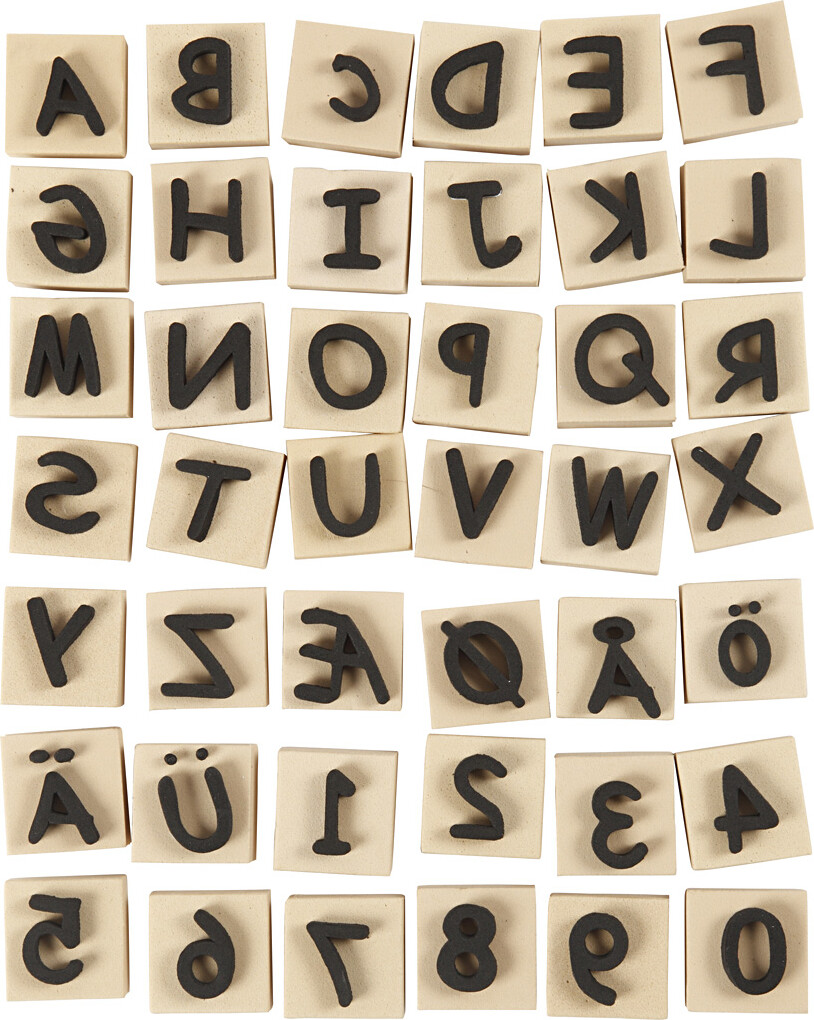 Skumstempler - Str. 3x3 Cm - Tykkelse 13 Mm - 42 Stk. billede