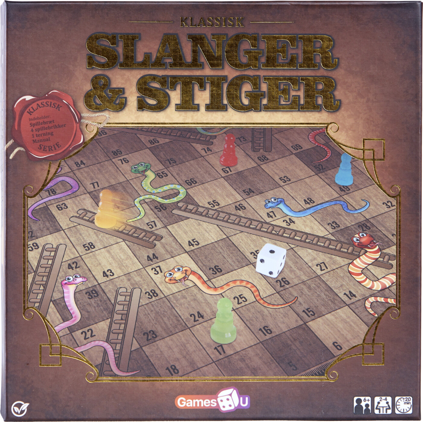 Slanger Og Stiger Brætspil