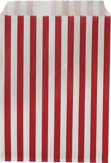 Slikposer - 1000 Stk - 12x19 Cm - Stribet Rød Og Hvid