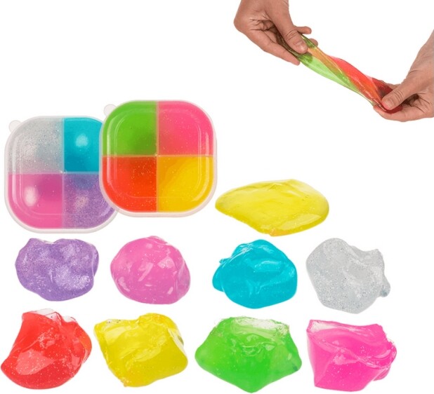 Slim Legetøj - Sæt Til Børn - Krystal 4 Farvet - 120 G - Assorteret