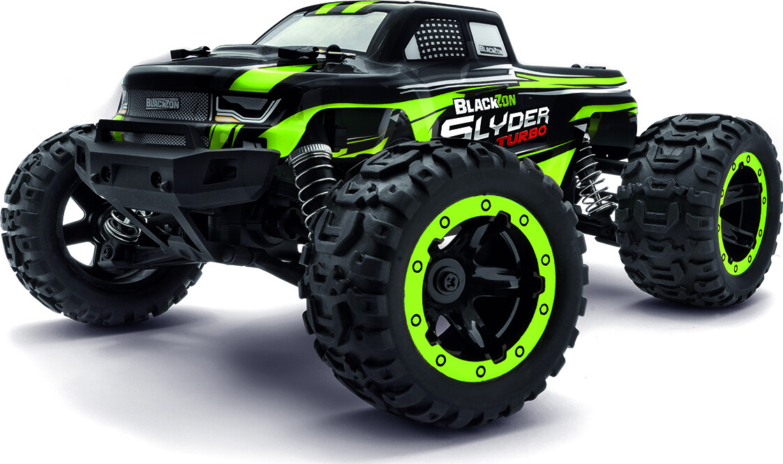 Blackzon - Rc Monster Truck Bil - Slyder Mt Turbo 1/16 4wd 2s - Grøn