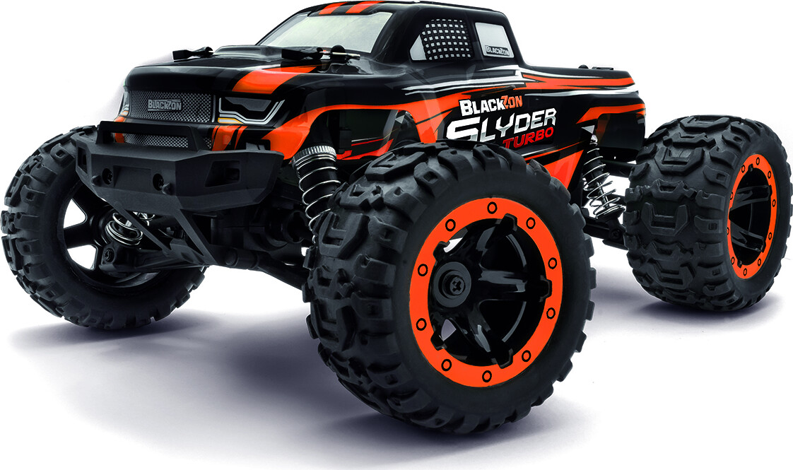 Blackzon - Rc Monster Truck Bil - Slyder Mt Turbo 1/16 4wd 2s - Orange