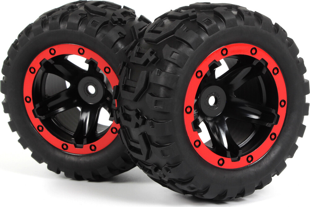 Billede af Slyder Mt Wheels/tires Assembled (black/red) - 540194