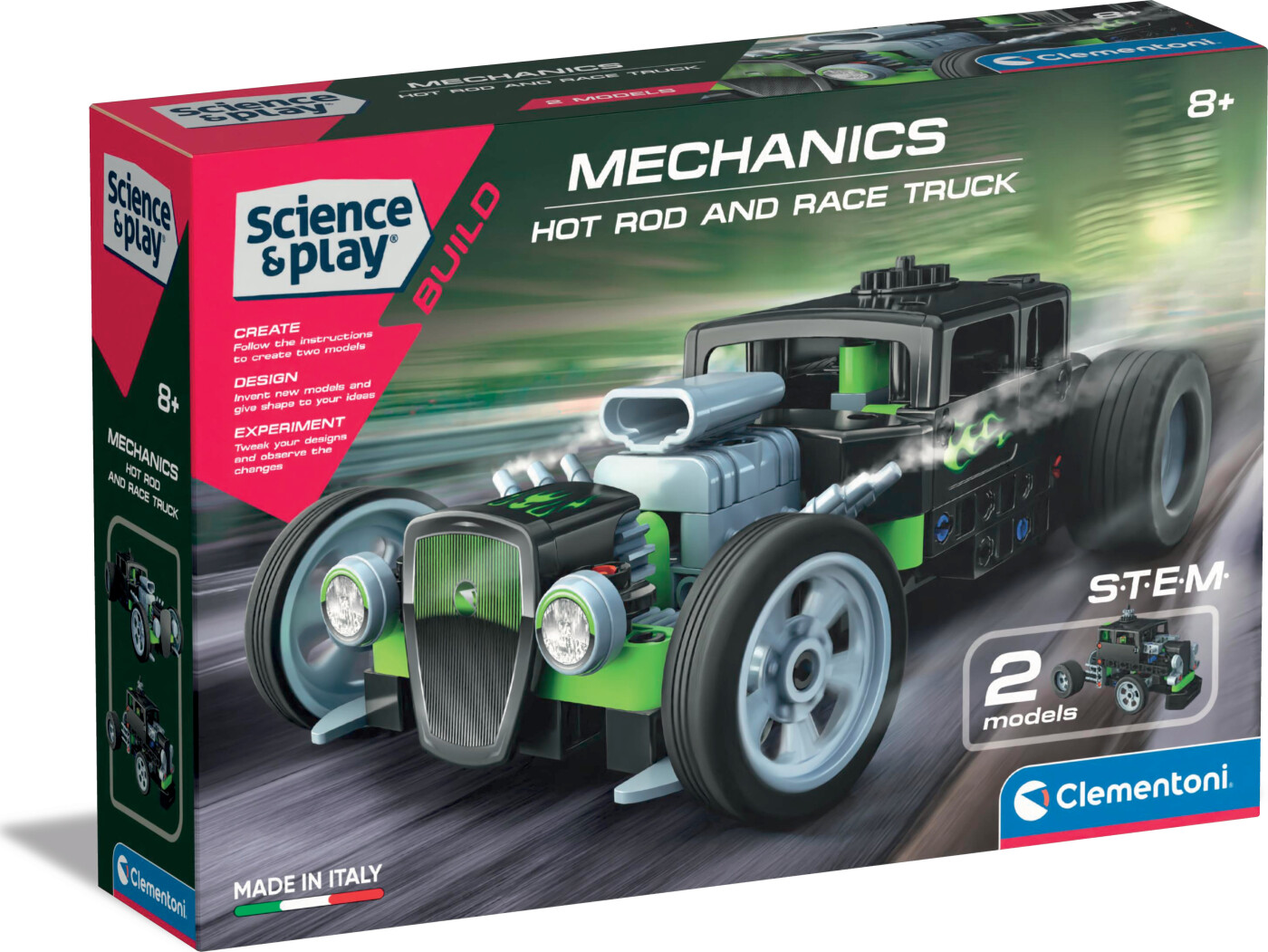 Billede af Clementoni - Science And Play Build - Mechanics - Hot Rod And Race Truck