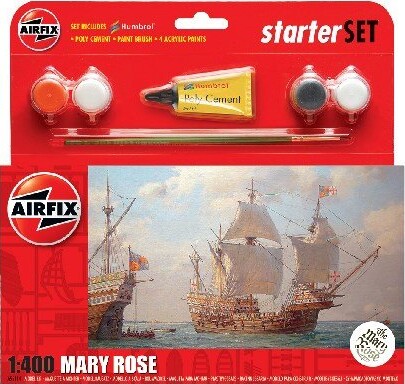 Airfix - Mary Rose Skib Byggesæt Inkl. Maling - 1:400 - A55114a