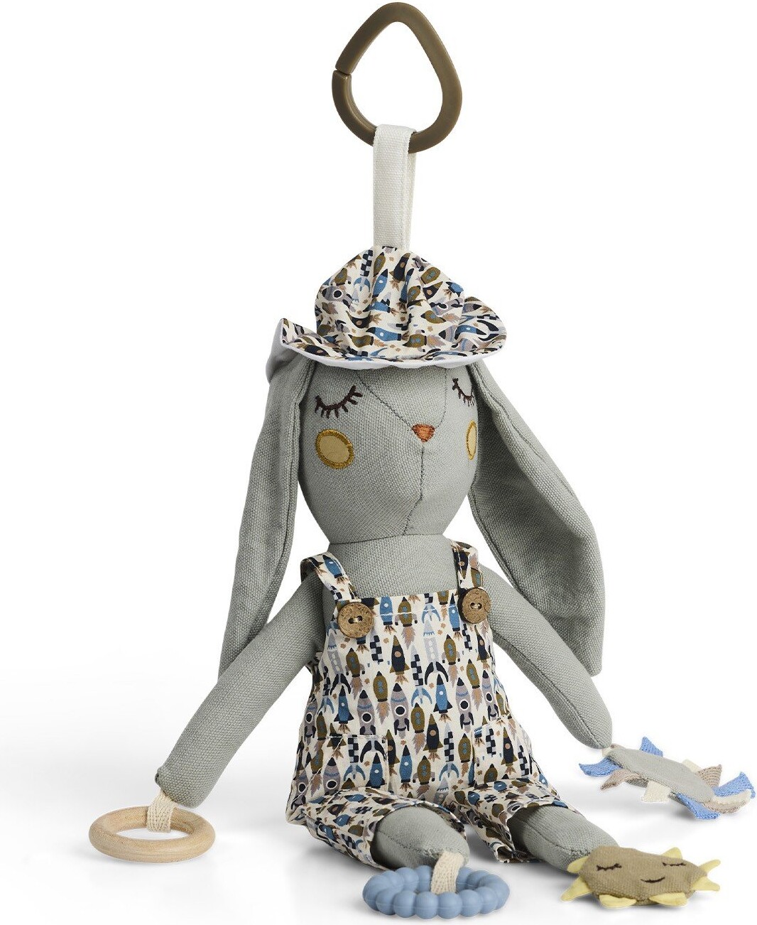 Smallstuff Aktivitetsbamse - Kanin - 30 cm - Blue Rocket