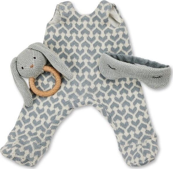 Smallstuff - Doll Clothing Jumpsuit W. Sleeping Mask And Rattle