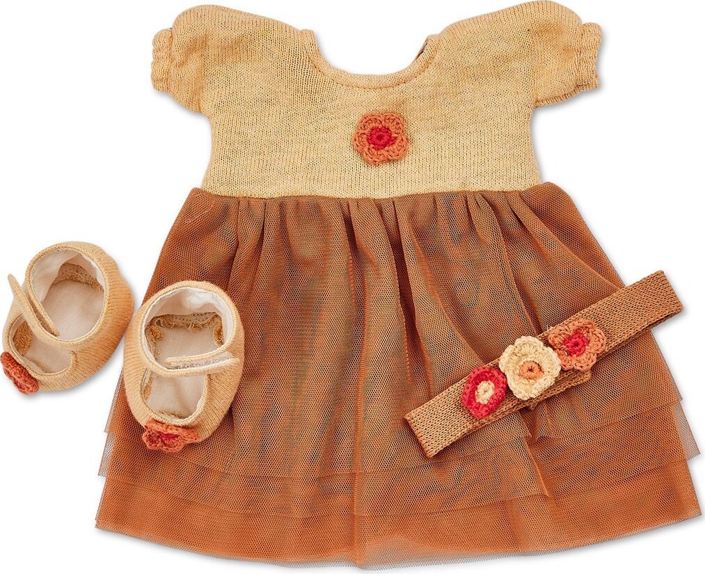 Smallstuff - Doll Clothing, Party Dress W. Shoes And Hair Band