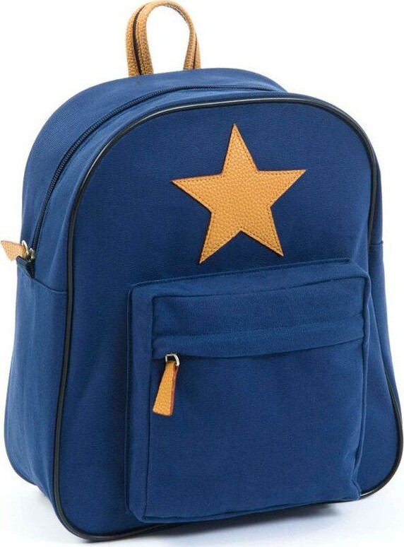 Smallstuff - Skoletaske Med Stjerne Til Børn Navy Blå | Se og køb på