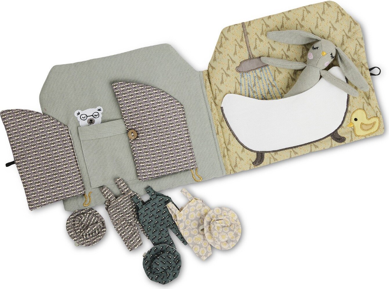 Smallstuff Stofbog m. Bamse - Tiny House - Badeværelse