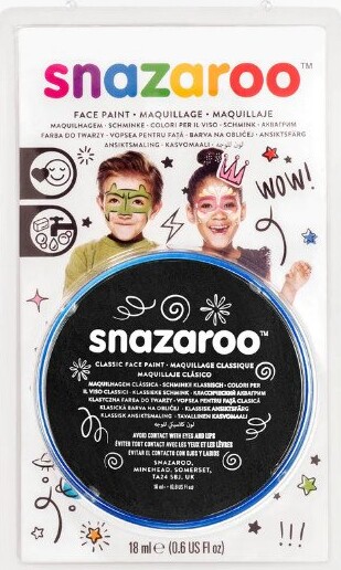 Snazaroo - Ansigtsmaling - Sort - 18 Ml