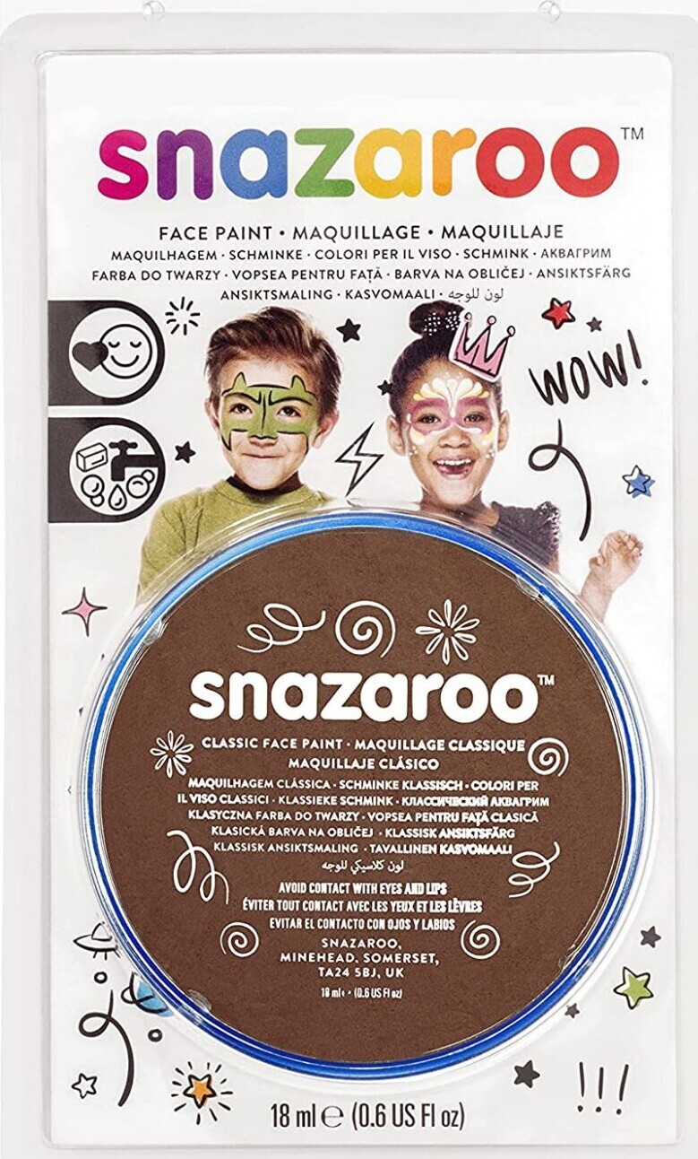 Snazaroo - Ansigtsmaling - Brun - 18 Ml billede