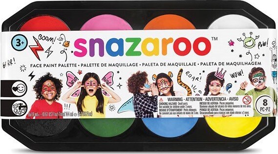 Snazaroo - Ansigtsmaling Palette Med 8 Farver