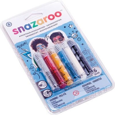 Snazaroo - Ansigtsmaling Stifter - Blå - 6 Farver