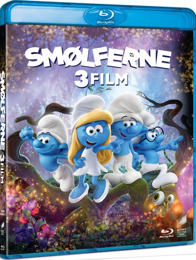 Smølferne 1 // Smølferne 2 // Smølferne 3 - Den Hemmelige Landsby - Blu-Ray