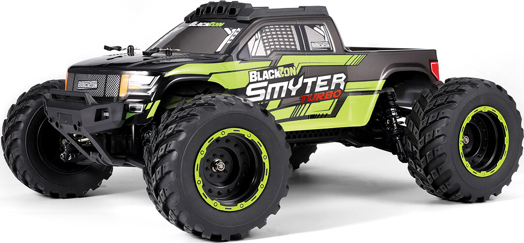 Blackzon - Rc Monster Truck Bil - Smyter Mt Turbo 1/12 4wd 3s - Grøn