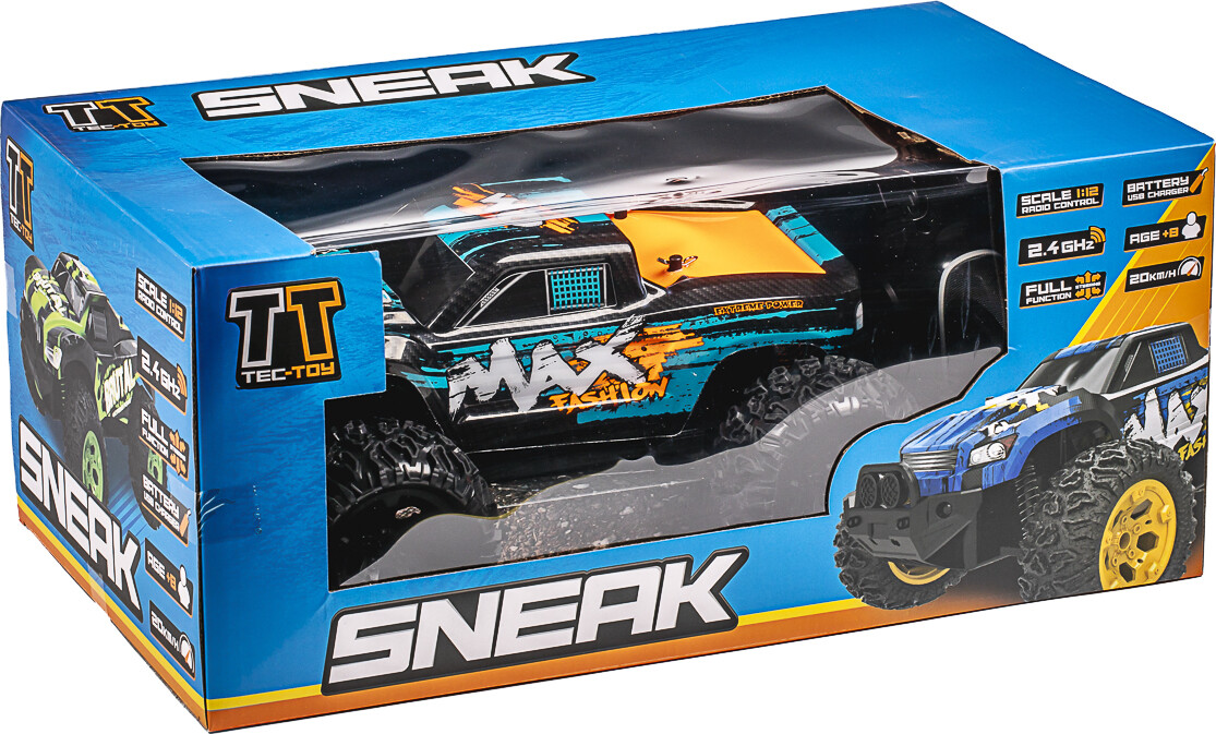 Sneak Max R/c 1:12, 2,4ghz, 7,4v 500mah, L. Blue - Tec-toy