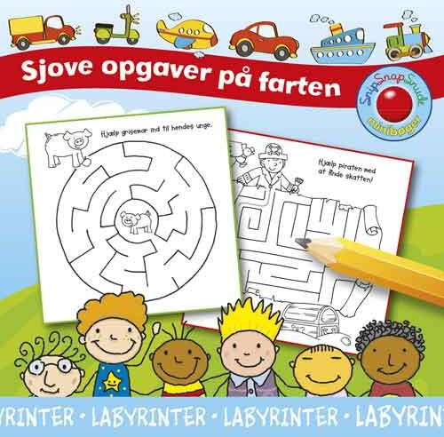 Snip Snap Snude Aktivitetsbog: Labyrinter, Kolli (pakke Med 12 Stk.) - Bog - Forlaget Bolden