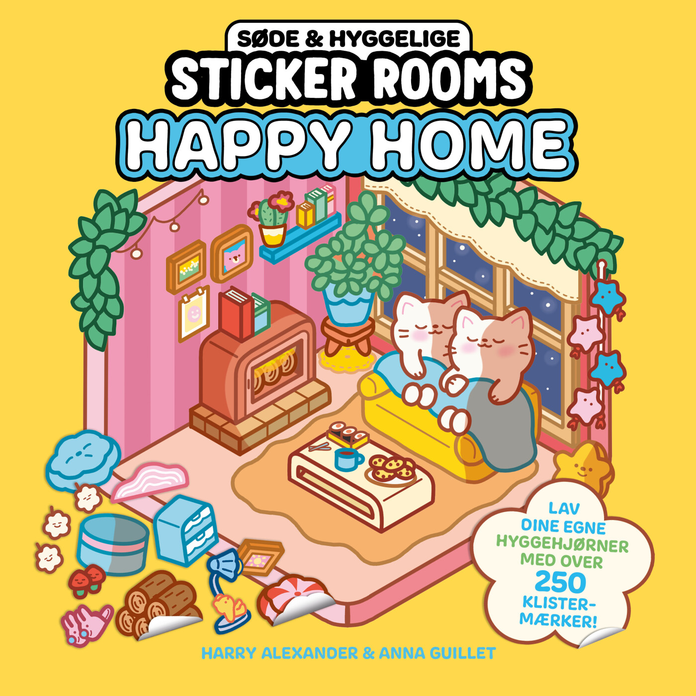 Søde Og Hyggelige Sticker Rooms - Happy Home - Harry Alexander - Bog