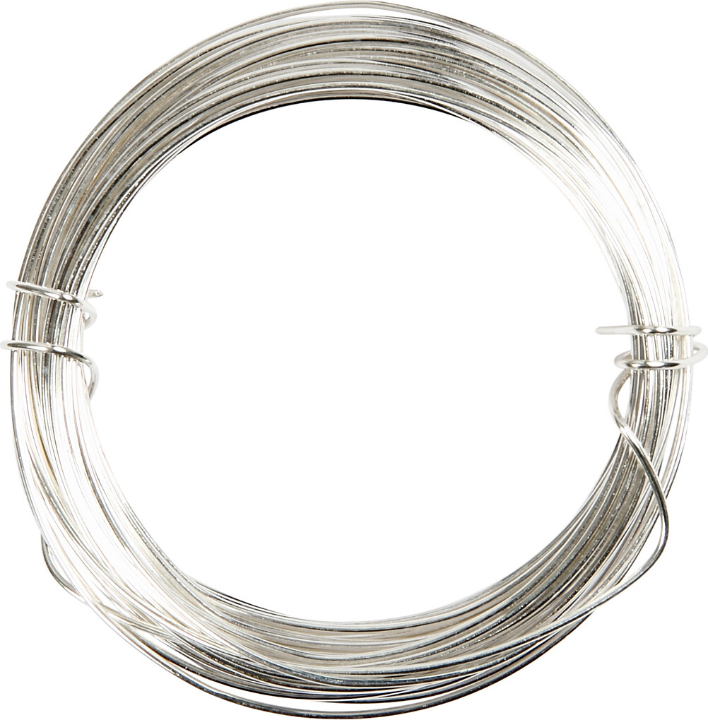 Sølvtråd - Tykkelse 0,6 Mm - Forsølvet - 10 M