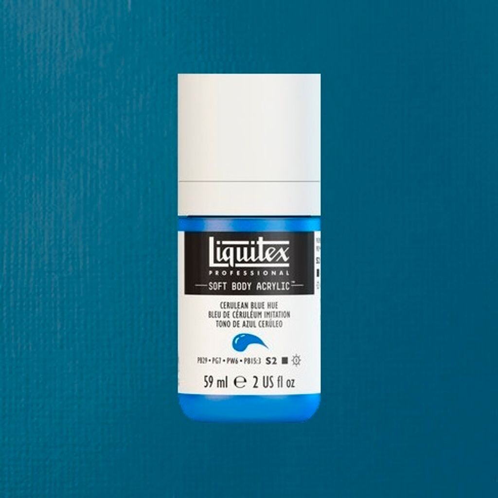 Liquitex - Akrylmaling - Soft Body - Cerulean Blue Hue 59 Ml