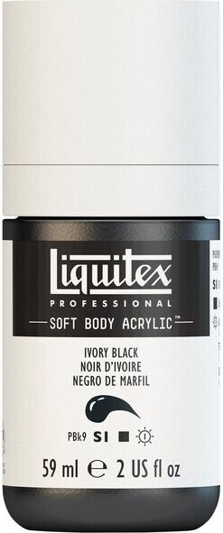 Liquitex - Akrylmaling - Soft Body - Ivory Black 59 Ml