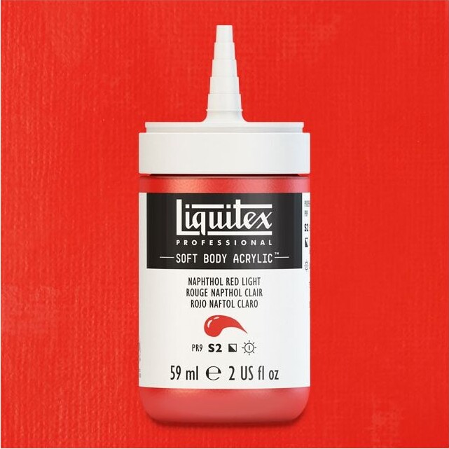 Liquitex - Akrylmaling - Soft Body - Napthol Red Light 59 Ml