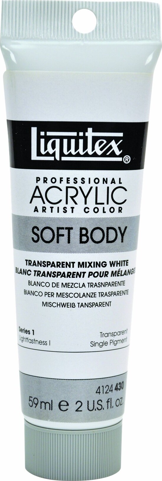Liquitex - Akrylmaling - Soft Body - Transparent Mixing White 59 Ml