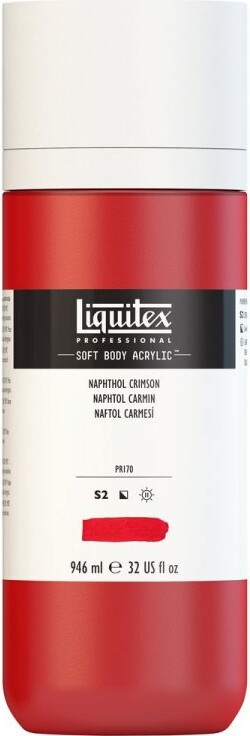 Billede af Liquitex - Akrylmaling - Soft Body - Napthol Crimson 946 Ml