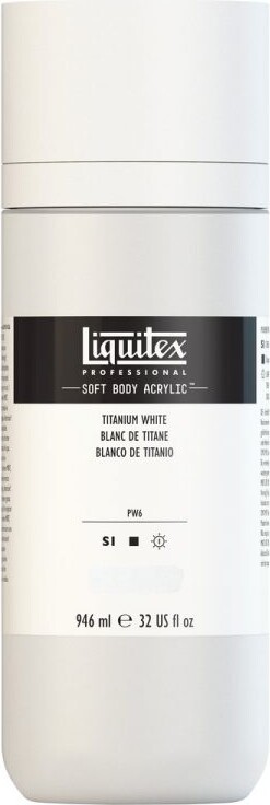 Liquitex - Akrylmaling - Soft Body - Titanium White 946 Ml