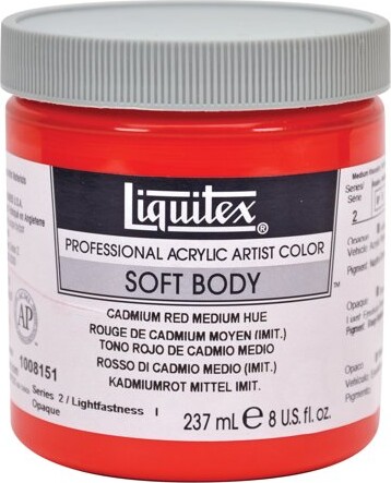 Liquitex - Soft Body Akrylmaling - Cadmium Red Medium Hue 237 Ml