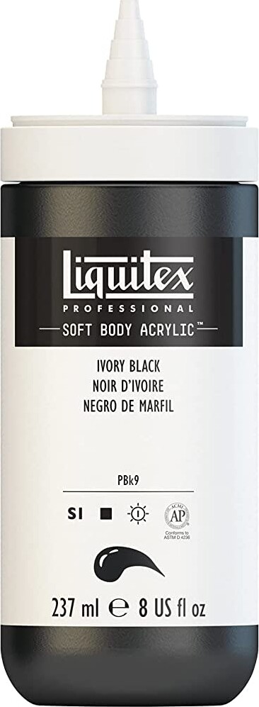 Liquitex - Soft Body Akrylmaling - Ivory Black 237 Ml