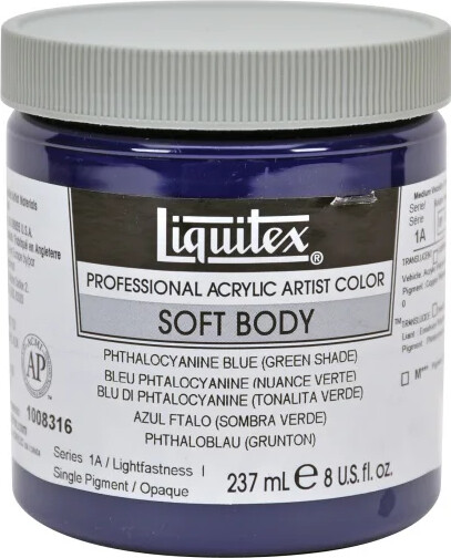 Billede af Liquitex - Soft Body Akrylmaling - Phthalo Blue 237 Ml